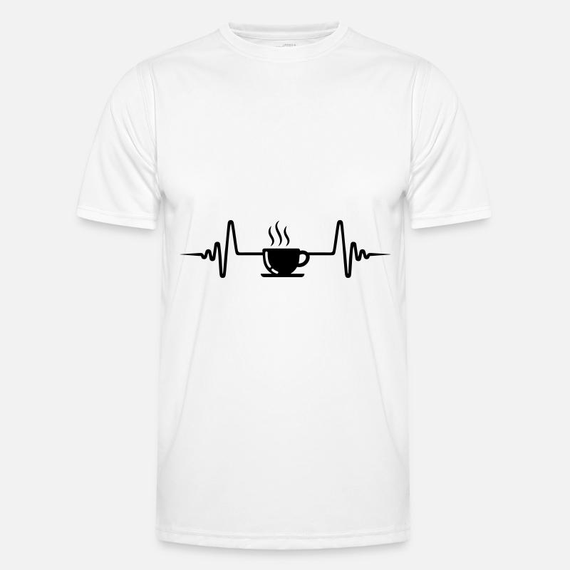 Coffee cup Pulse - Men's Functional T-Shirt - white
