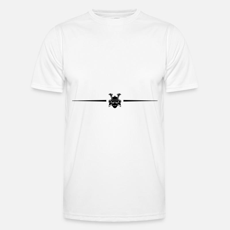 Samurai Helm Linie Männer Funktions-T-Shirt