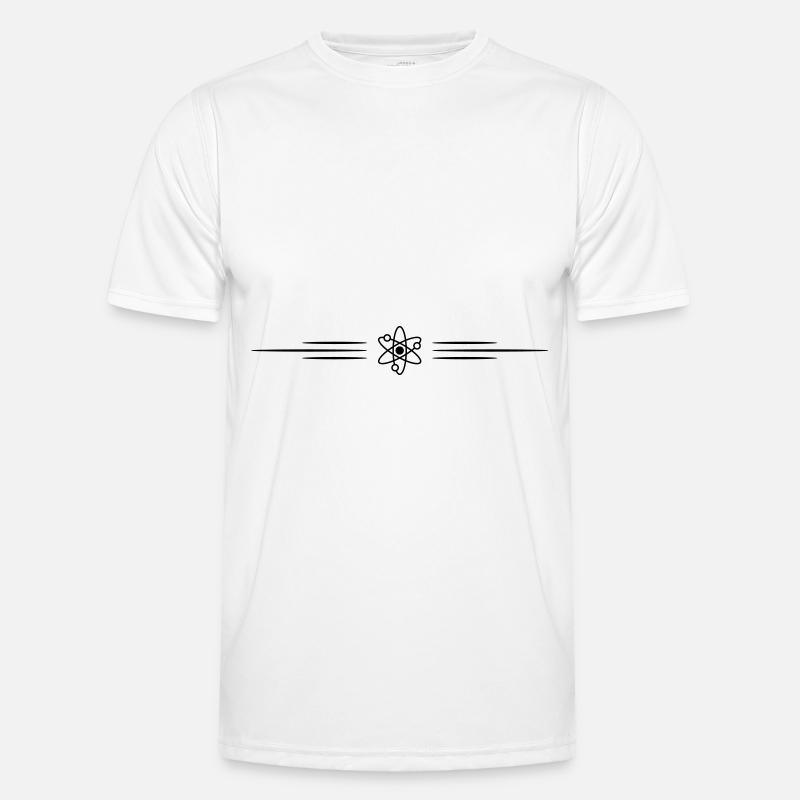 Atom Linie Symbol - Männer Funktions-T-Shirt - Weiß