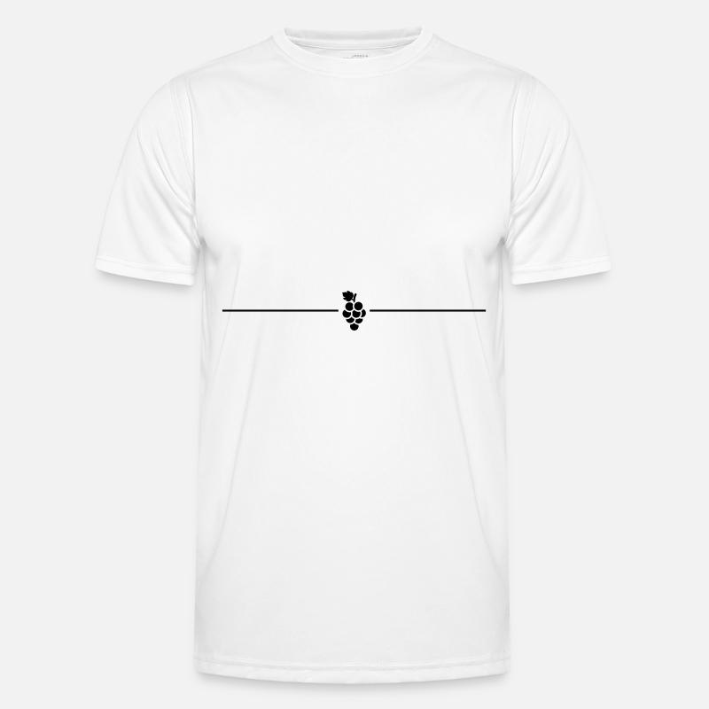 grape line - Men's Functional T-Shirt - white