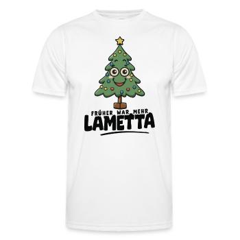 Früher war mehr Lametta - Männer Funktions-T-Shirt - Weiß - Vorne - AI Model Male 178 dark (178cm)