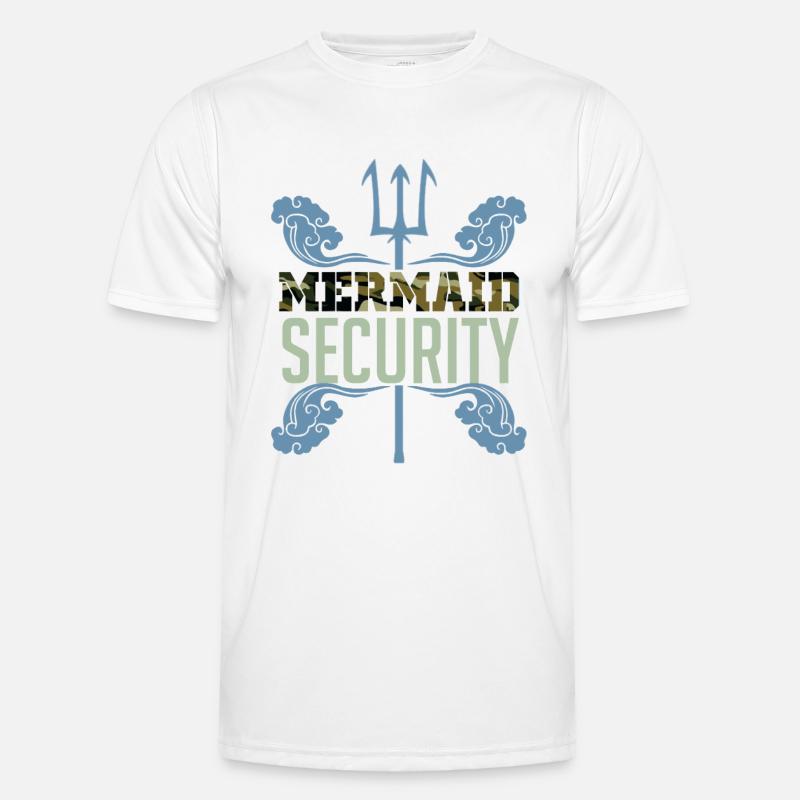 Mermaid Protector Security - Men's Functional T-Shirt - white