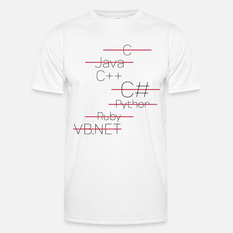 C++ - SIMPLE - Männer Funktions-T-Shirt - Weiß