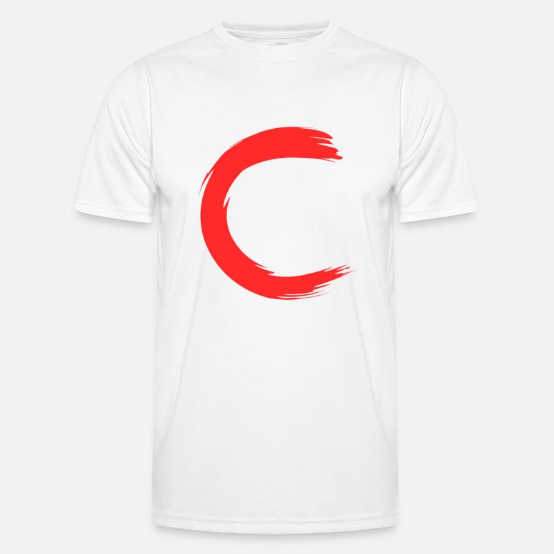 Letter C initial letter name - Men's Functional T-Shirt - white