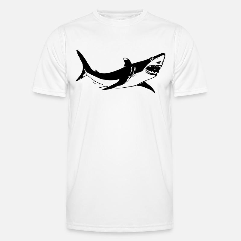 Requin blanc T-shirt sport Homme