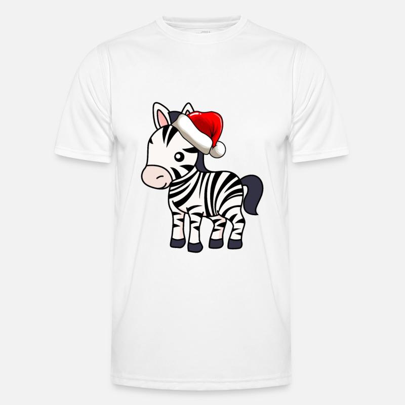 Zebra Comic Christmas - Men's Functional T-Shirt - white