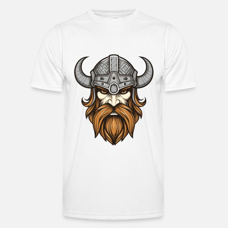 Wikinger Krieger Valhalla Kopf Männer Funktions-T-Shirt