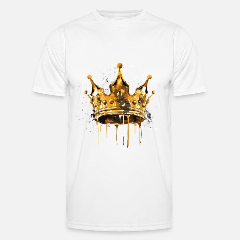 Crown Element King Symbol - Men's Functional T-Shirt - white