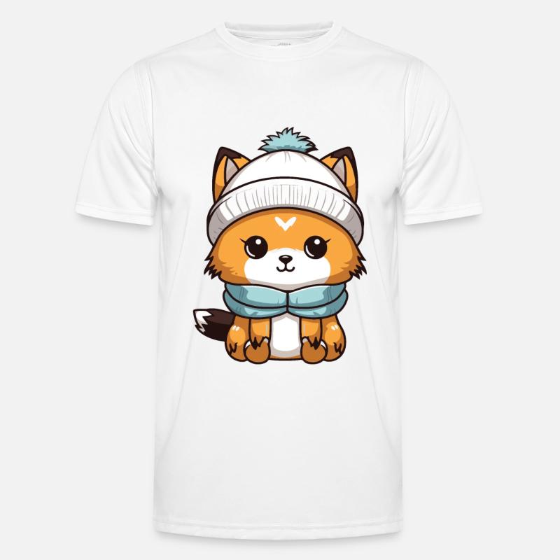 Fox Winter Comic - Men's Functional T-Shirt - white