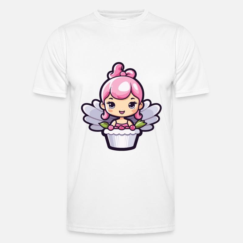 Fee Backen Kuchen Comic - Männer Funktions-T-Shirt - Weiß