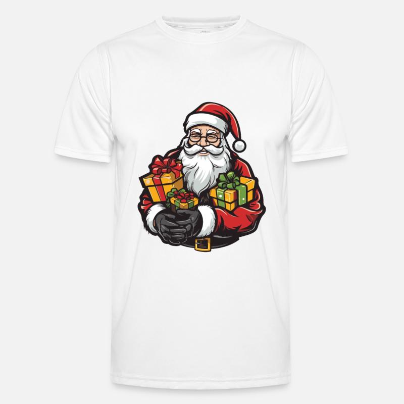 Weihnachtsmann Comic Männer Funktions-T-Shirt