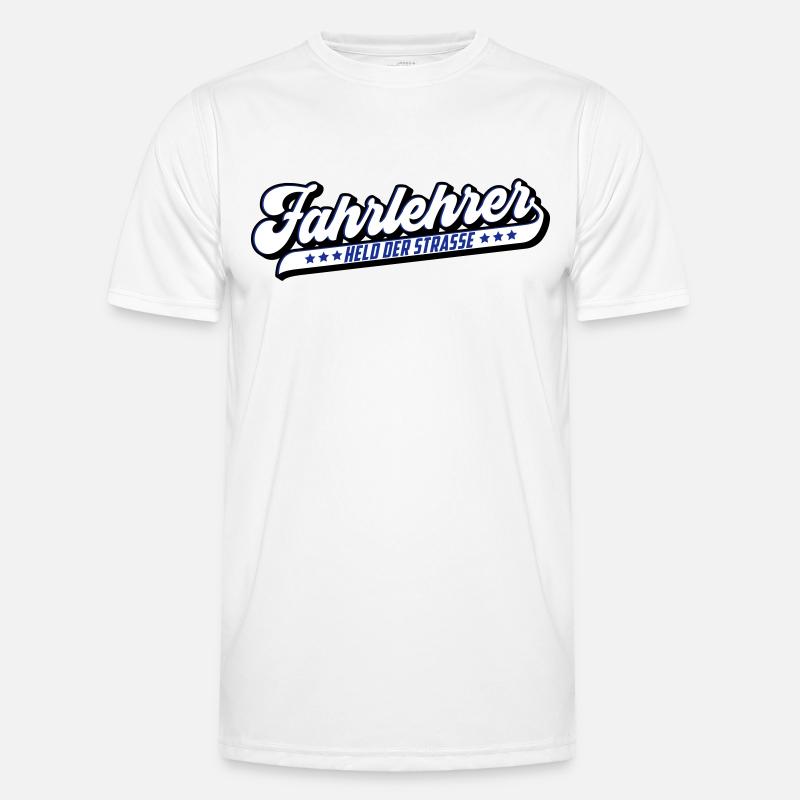 Fahrlehrer Held der Straße | Farben änderbar - Männer Funktions-T-Shirt - Weiß