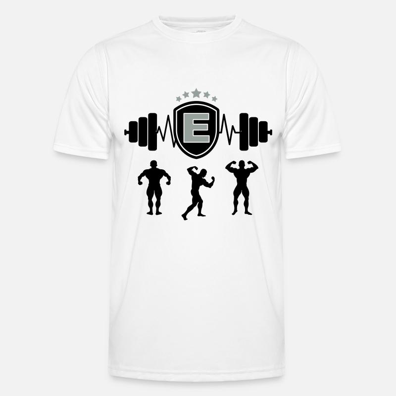 Bodybuilding Gym Name Buchstabe Training E Männer Funktions-T-Shirt