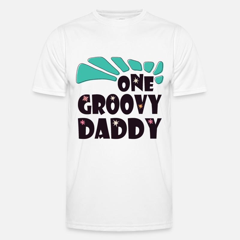 One Groovy Daddy - Men's Functional T-Shirt - white