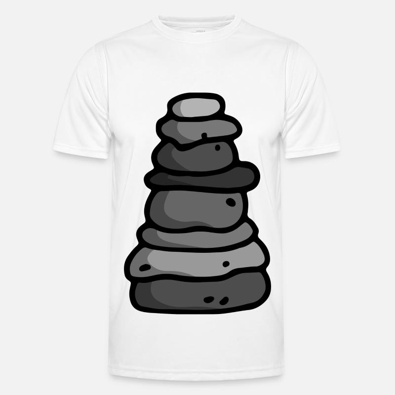 Steinmännchen cairn Glücksbringer Männer Funktions-T-Shirt