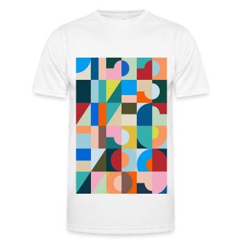 Nombres, chiffres, chiffres - T-shirt sport Homme - blanc - Devant - AI Model Male 178 dark (178cm)