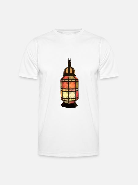 Lanterne - Lanterne Traditionnelle - Lanterne Colo - T-shirt sport Homme - blanc