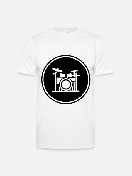 Drums Musician Band - Men's Functional T-Shirt - white