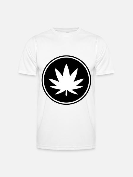 Hemp Leaf Icon - Men's Functional T-Shirt - white
