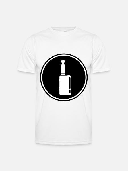 E-Zigarette Silhouette - Männer Funktions-T-Shirt - Weiß