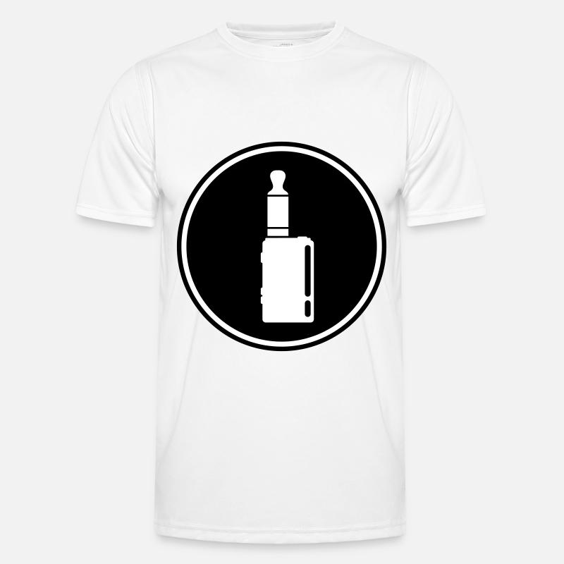 E-Zigarette Silhouette - Männer Funktions-T-Shirt - Weiß