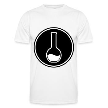 test tube chemist - Men's Functional T-Shirt - white - Front - AI Model Male 178 dark (178cm)