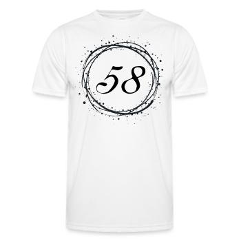 58 - Männer Funktions-T-Shirt - Weiß - Vorne - AI Model Male 178 dark (178cm)