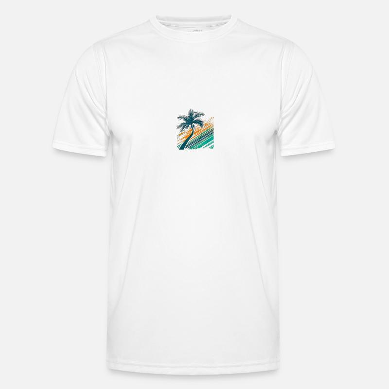 Palm Tree Logo Männer Funktions-T-Shirt