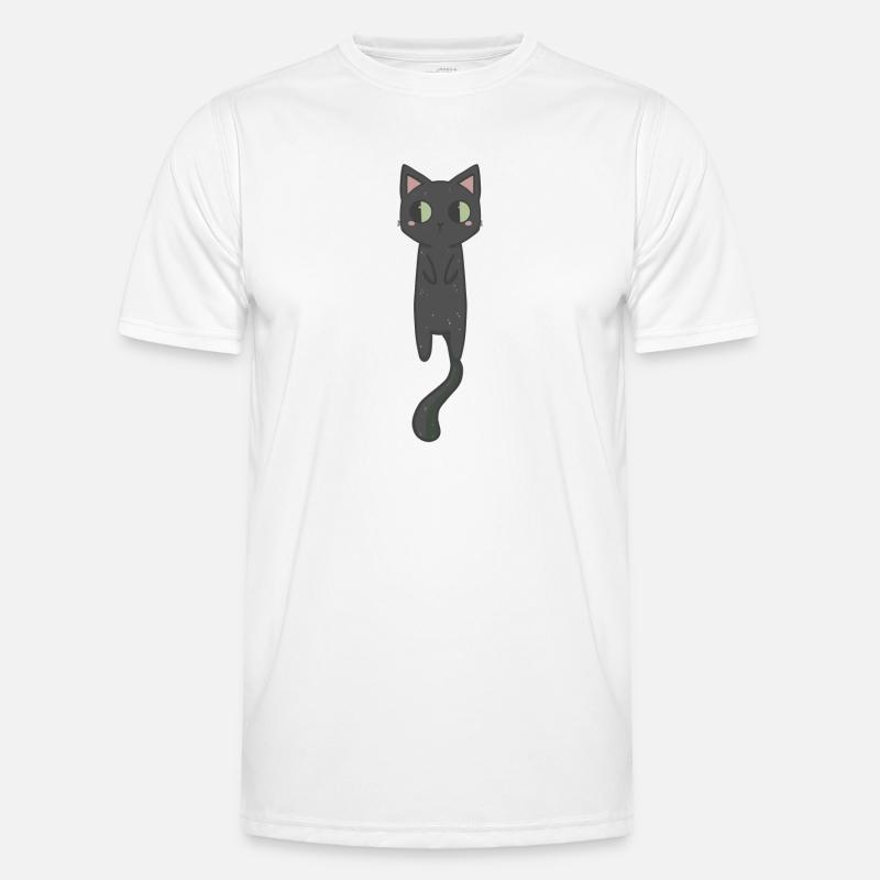 Mignon chat noir T-shirt sport Homme