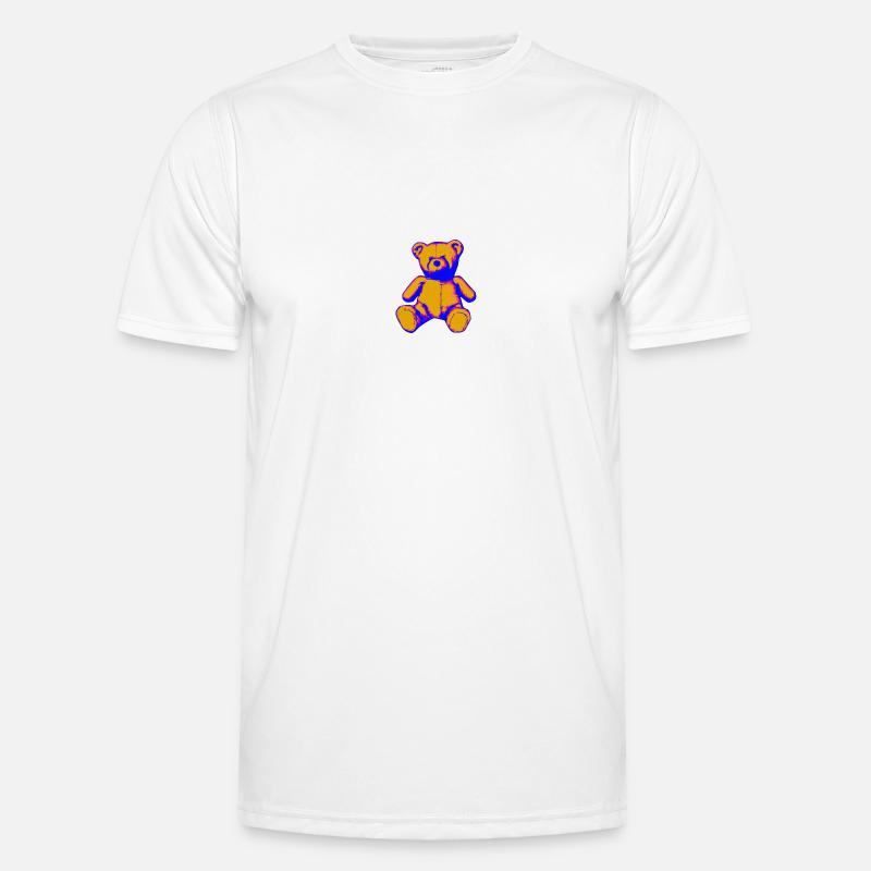 Teddy Bär im Stil - Männer Funktions-T-Shirt - Weiß