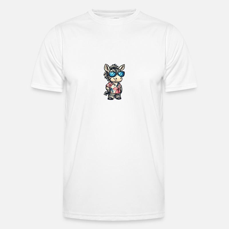 Zebra Comic Cool Summer - Men's Functional T-Shirt - white