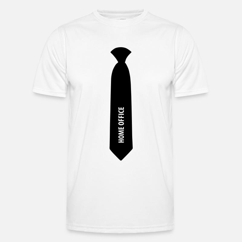Home Office Outfit Tie - Men's Functional T-Shirt - white