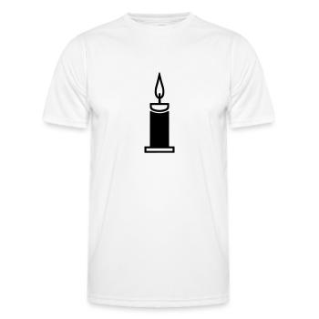 Candle - Men's Functional T-Shirt - white - Front - AI Model Male 178 dark (178cm)