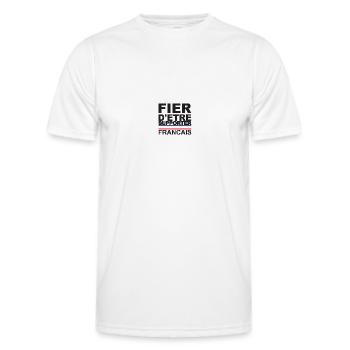 Supporter francais france - T-shirt sport Homme - blanc - Devant - AI Model Male 178 dark (178cm)