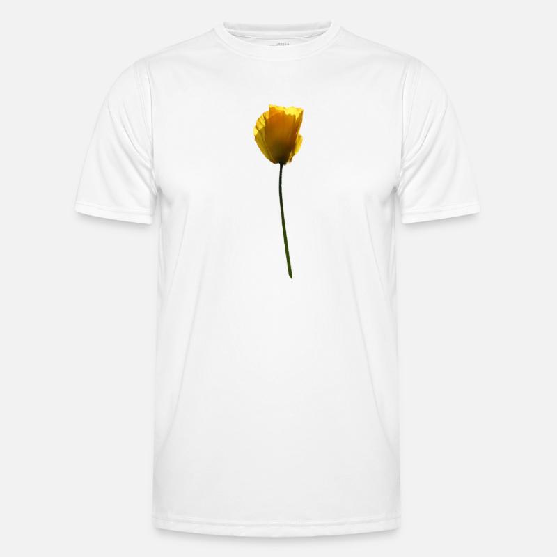 gelbe Mohnblume Mohn Männer Funktions-T-Shirt