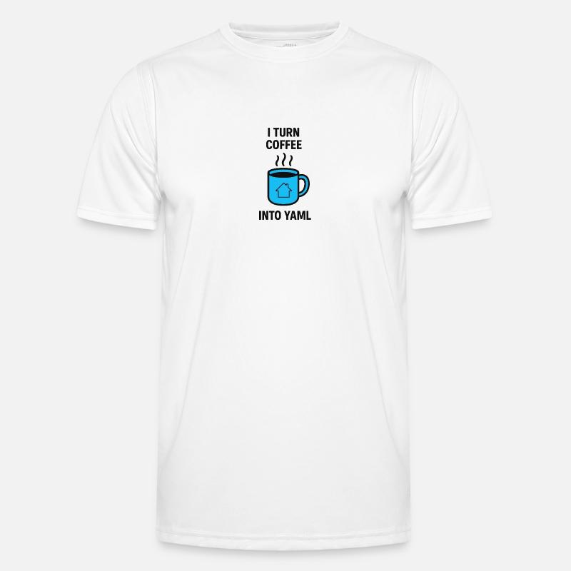 Je transforme le café en yaml T-shirt sport Homme