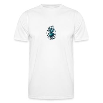 Tea Time - Men's Functional T-Shirt - white - Front - AI Model Male 178 dark (178cm)