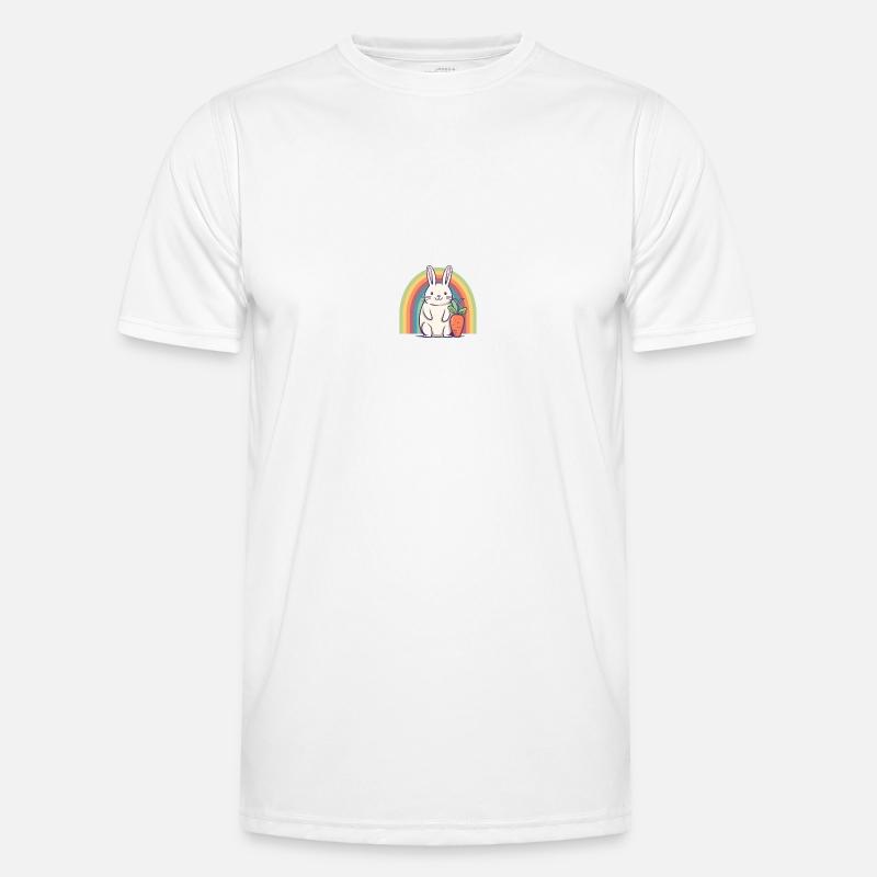 Rainbow Rabbit - Men's Functional T-Shirt - white