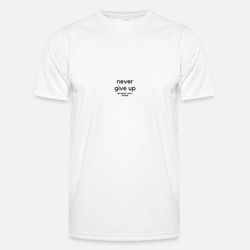 never give up T-shirt sport Homme