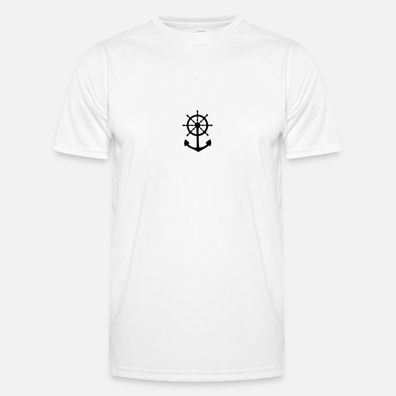 Steering Wheel and Anchor Men's Functional T-Shirt