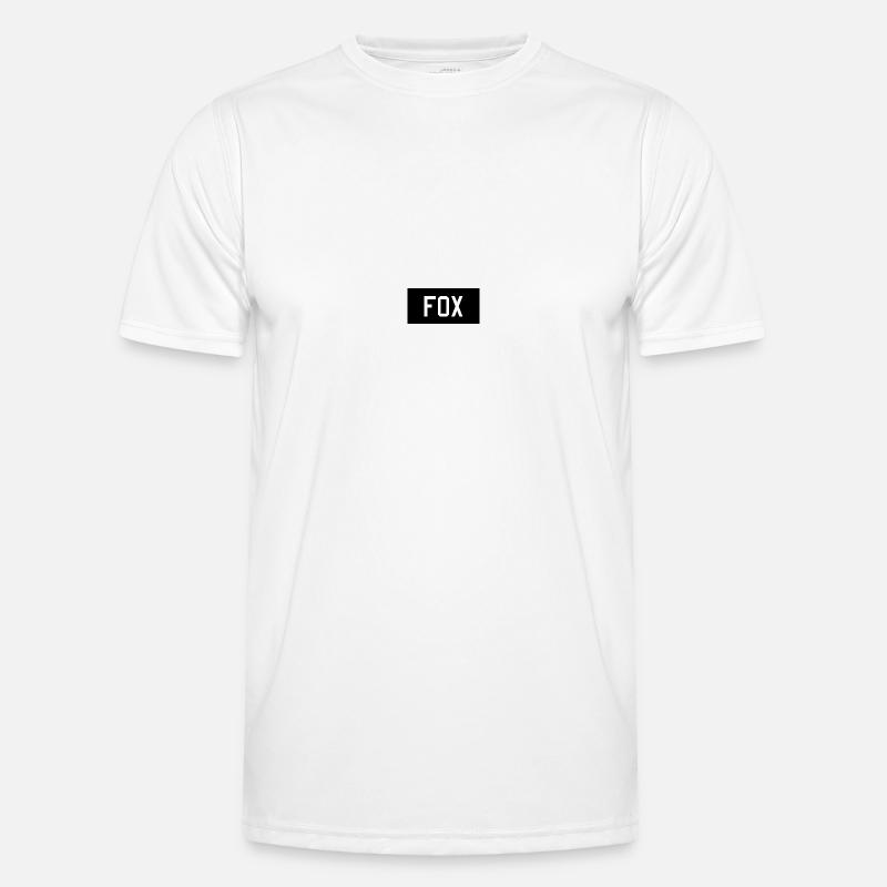 "FOX"-Patch - Männer Funktions-T-Shirt - Weiß