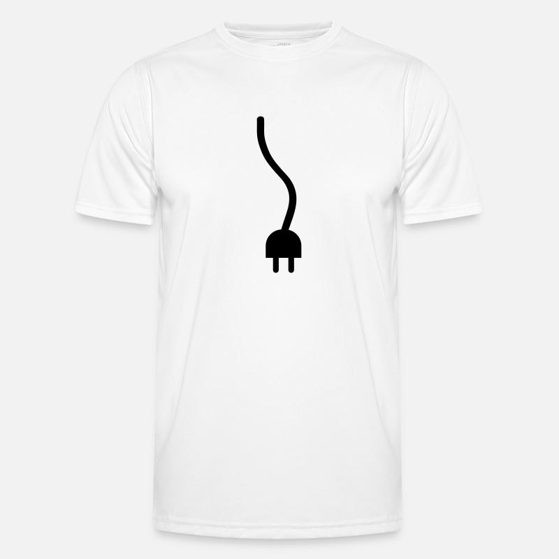Kabel - Männer Funktions-T-Shirt - Weiß