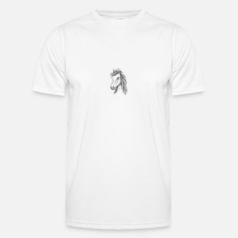 Pferde Männer Funktions-T-Shirt