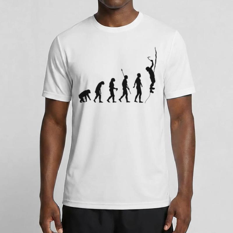 Human evolution, ice climbing, ice climbers Men's Functional T-Shirt