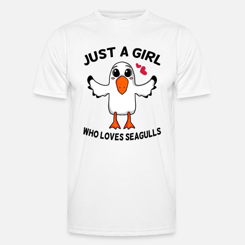 Möwe Spruch Mädchen Nordsee Männer Funktions-T-Shirt