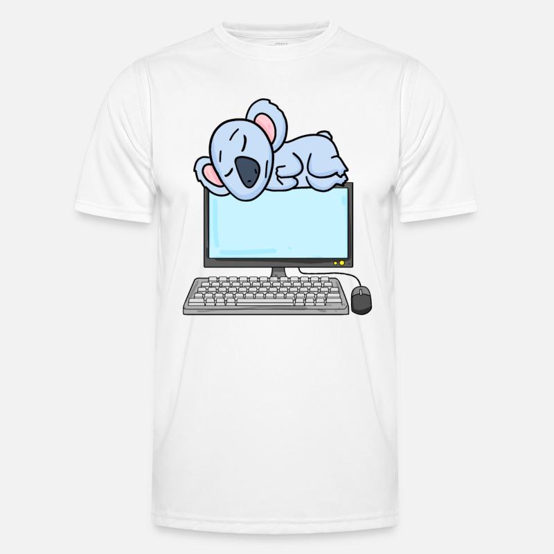 Koala Computer Nerd Programmer Gift - Men's Functional T-Shirt - white