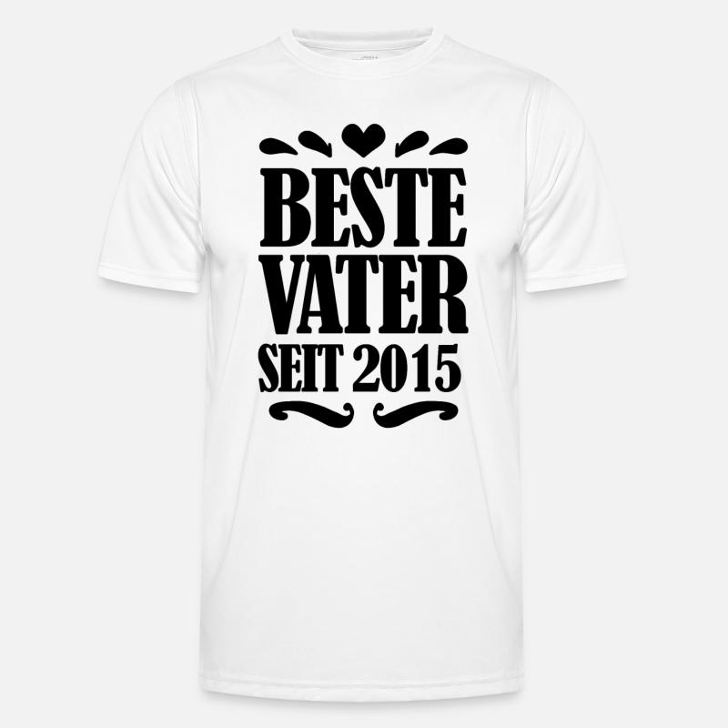 Bester Vater seit 2015 Männer Funktions-T-Shirt