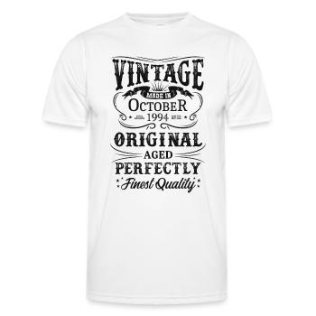 Vintage Made In 1994 Baujahr Oktober 1994 Geboren - Männer Funktions-T-Shirt - Weiß - Vorne - AI Model Male 178 dark (178cm)