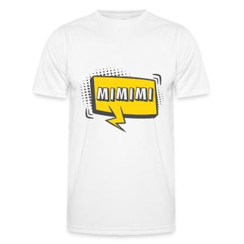 Lustiger Spruch Arbeit Büro Mimimi - Männer Funktions-T-Shirt - Weiß - Vorne - AI Model Male 178 dark (178cm)