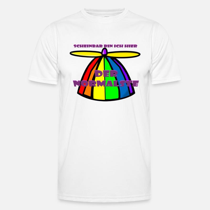 Ich bin der Normalste hier, Propellerhut Männer Funktions-T-Shirt